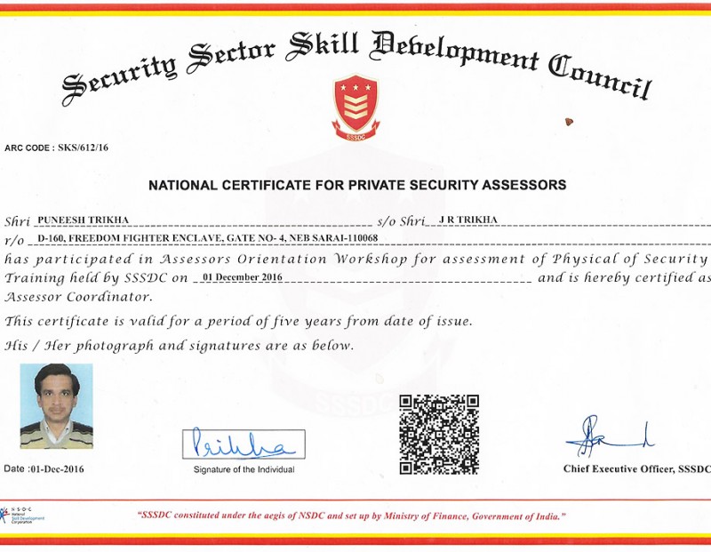 Assesor Certificate Puneesh Trikha 001